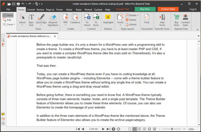 صورة لـ أفضل البدائل لـ Adobe Acrobat DC لتحرير ملفات PDF | Nitro-7jCKAfgs-DzTechs
