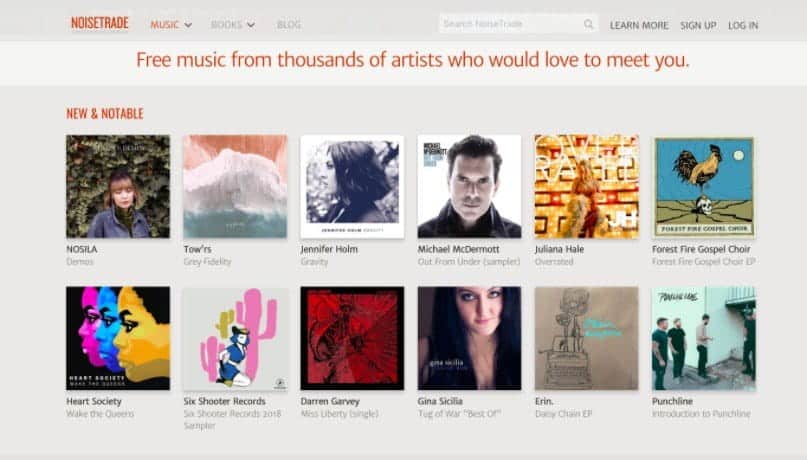 صورة لـ أفضل مواقع الموسيقى المجانية لتنزيل الأغاني بشكل قانوني | NoiseTrade-TM8JNfgs-DzTechs