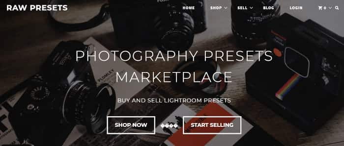 صورة لـ أفضل مواقع الويب لبيع الإعدادات المسبقة لـ Lightroom | RAW_Presets-Xr6PAfgs-DzTechs
