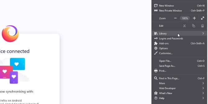 صورة لـ كيفية نقل علامات تبويب المتصفح بين الهاتف الذكي والكمبيوتر الشخصي | Tabs-PC-Android-Firefox-Library-DzTechs