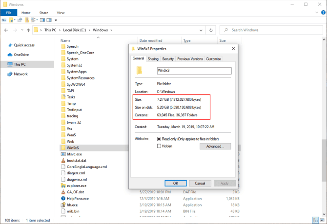 صورة لـ كيفية إدارة مجلد WinSxS الضخم في نظام التشغيل Windows 10 | WinSxS_folder_size_in_windows10-lYHIpfgs-DzTechs