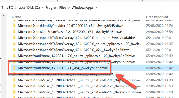 صورة لـ ما هي عملية Yourphone.Exe في نظام التشغيل Windows 10 (وهل يجب عليك إيقافها) | Windows-Explorer-YourPhone-Folder-DzTechs