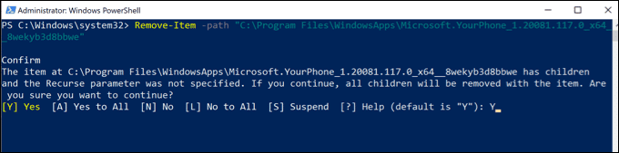 صورة لـ ما هي عملية Yourphone.Exe في نظام التشغيل Windows 10 (وهل يجب عليك إيقافها) | Windows-PowerShell-Delete-YourPhone-Folder-DzTechs
