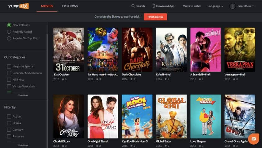 صورة لـ أفضل المواقع المجانية لمشاهدة الأفلام الهندية عبر الإنترنت من الناحية القانونية | Yuppflix-r9UANfgs-DzTechs