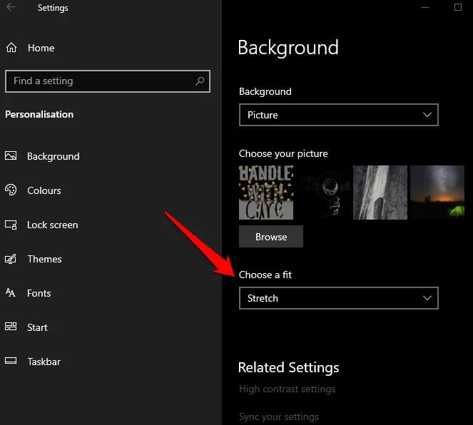 صورة لـ كيفية تغيير خلفية سطح المكتب في نظام Windows 10 | change_desktop_background_in_windows_10_desktop_set_as_desktop_background_fit.png-YxCnJggs-DzTechs