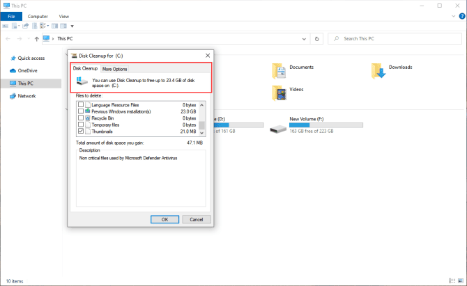 صورة لـ كيفية إدارة مجلد WinSxS الضخم في نظام التشغيل Windows 10 | disk_cleanup_to_clean_system_files-o1AIpfgs-DzTechs