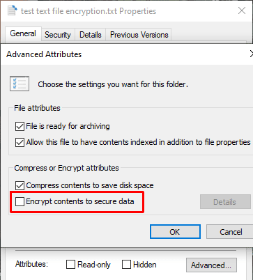 صورة لـ كيفية تشفير وفك تشفير ملف نصي في نظام Windows 10 | encrypting-file-system-select-encryption-DzTechs