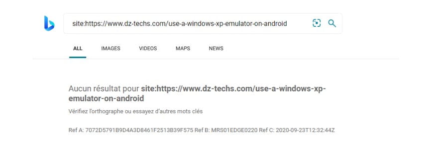 صورة لـ كيفية استخدام إضافة Bing WordPress للفهرسة الفورية على محرك بحث Bing | is_my_URL_indexed_in_Bing-FNcWmhgs-DzTechs
