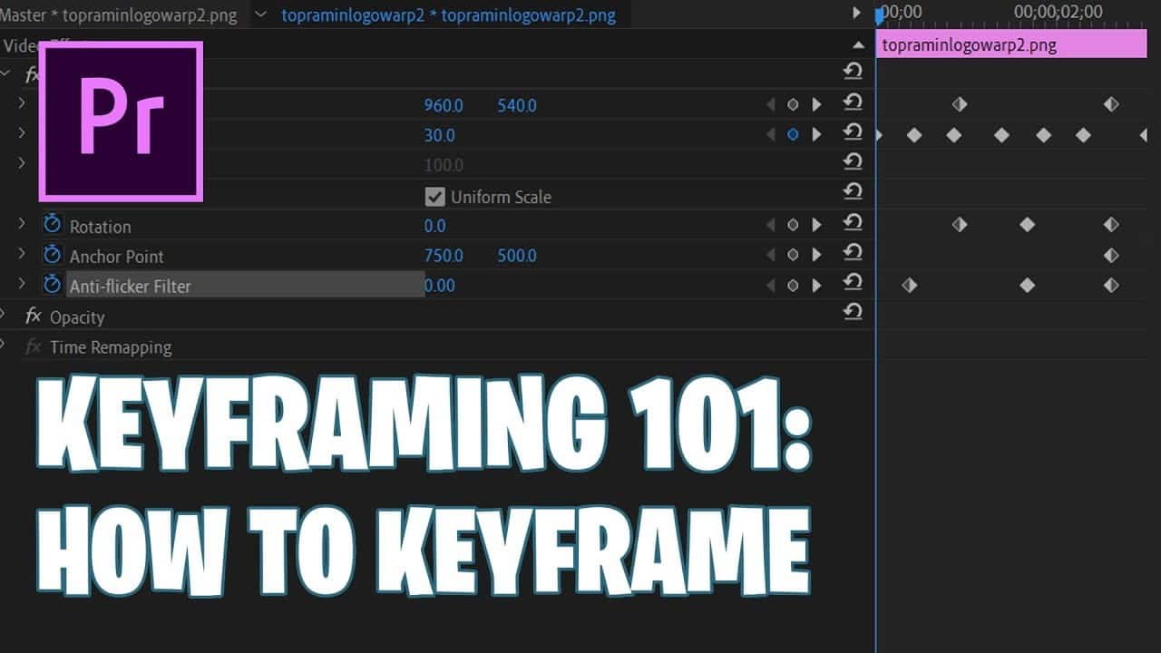 صورة لـ كيفية إضافة الإطارات المفتاحية (Keyframes) في Adobe Premiere Pro | keyframes_maxresdefault-HU4hJggs-DzTechs