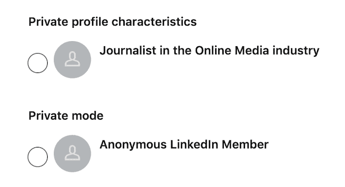 صورة لـ ما هو الوضع الخاص في LinkedIn وكيفية عرض الملفات الشخصية باستخدامه | private-semi-private-DzTechs