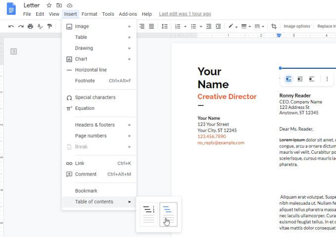 صورة لـ كيفية استخدام مُحرّر مستندات Google: دليل المبتدئين الكامل | table-of-contents-DzTechs