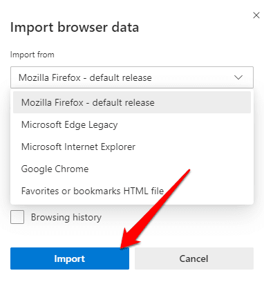 صورة لـ كيفية نقل الإشارات المرجعية من وإلى جميع المتصفحات الرئيسية | transfer-bookmarks-to-from-major-browsers-import-button-DzTechs