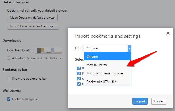 صورة لـ كيفية نقل الإشارات المرجعية من وإلى جميع المتصفحات الرئيسية | transfer-bookmarks-to-from-major-browsers-opera-import-bookmarks-settings-DzTechs
