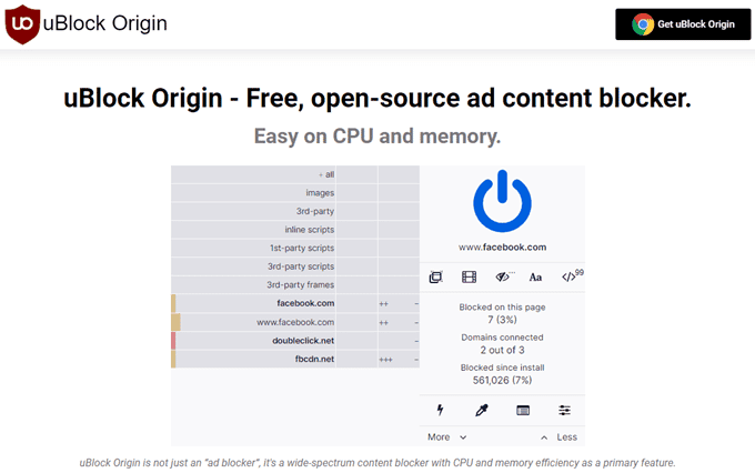 صورة لـ أفضل إضافات حظر الإعلانات لمتصفح Firefox و Chrome | ublock-origin-site-DzTechs