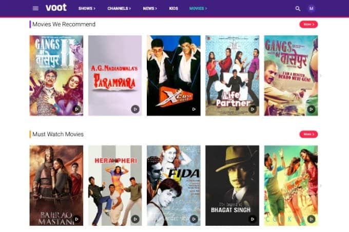 صورة لـ أفضل المواقع المجانية لمشاهدة الأفلام الهندية عبر الإنترنت من الناحية القانونية | voot-aGMANfgs-DzTechs