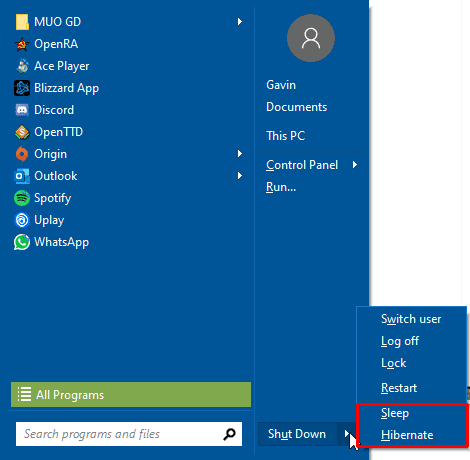 صورة لـ ما هو ملف Hiberfil.sys وكيفية حذفه في نظام التشغيل Windows 10 | windows-10-start-menu-sleep-hibernate-DzTechs