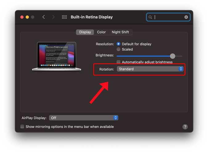 صورة لـ كيفية تدوير شاشة Macbook الخاص بك بـ 90 درجة | 14oOeJYb5bTet-TQixD-cog-DzTechs