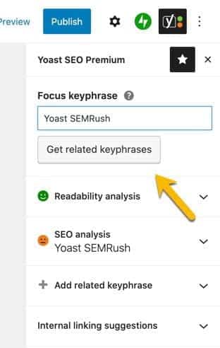 صورة لـ تكامل كل من Yoast و SEMRush يجعل البحث عن الكلمات الرئيسية أبسط في WordPress | 1_by0Qke8XBDYIg1nX47_3g-DzTechs