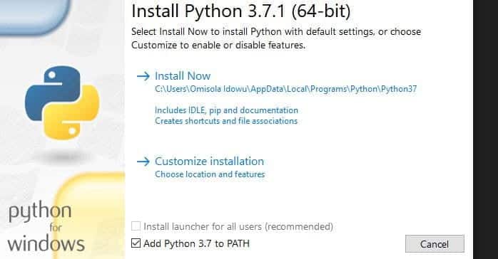 صورة لـ كيفية إضافة Python إلى متغير Windows PATH | 1aCkpFE2TD-sCPGdfV5fVbA-DzTechs