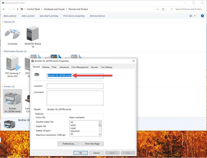 صورة لـ كيفية إعادة تسمية الطابعة في نظام التشغيل Windows 10 | 1uifcUe6uhsjSaVk55jjXsQ-DzTechs