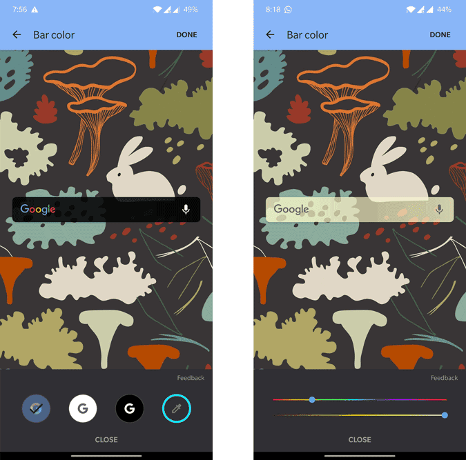 صورة لـ كيفية تخصيص أداة بحث Google على Android | color_picker-2anxXhgs-DzTechs