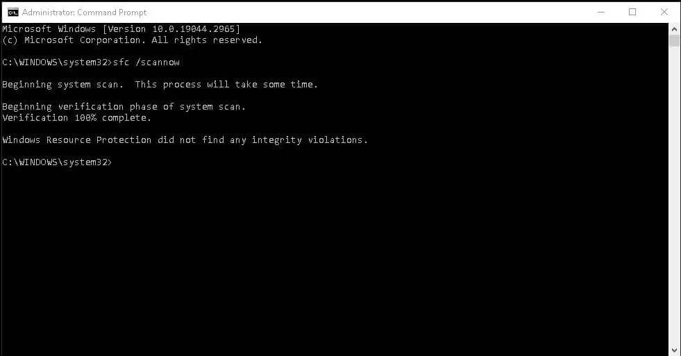 صورة لـ تحليل وتوضيح الاختلافات بين CHKDSK و SFC و DISM في Windows وكيف يُمكن استخدامها | screenshot-of-complete-sfc-scan
