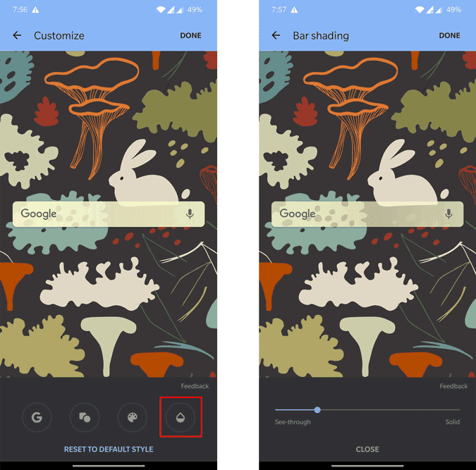 صورة لـ كيفية تخصيص أداة بحث Google على Android | widget_transparancy-JrnxXhgs-DzTechs