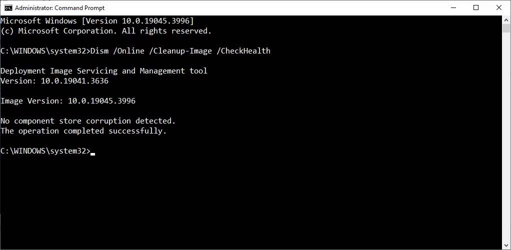 صورة لـ تحليل وتوضيح الاختلافات بين CHKDSK و SFC و DISM في Windows وكيف يُمكن استخدامها | windows-dism-check-in-command-prompt