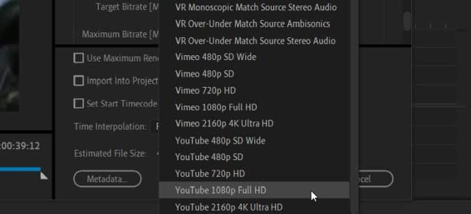 صورة لـ كيفية تصدير مقاطع الفيديو من Premiere Pro إلى شبكات التواصل الاجتماعي | youtubepresets-DzTechs