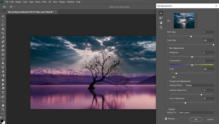 صورة لـ كيفية استبدال مظهر السماء في أي صورة باستخدام Photoshop | 1ZFJwJmSp3dlT19EmXKumtA-DzTechs