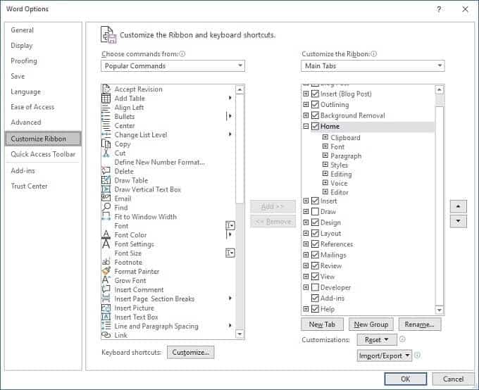 صورة لـ كيفية تخصيص الشريط في Microsoft Office | 1j2jku2iQFHryn7aGw2VcPQ-DzTechs