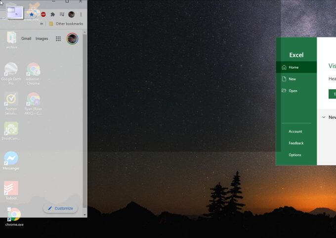 صورة لـ كيفية تقسيم الشاشة في Windows 10 إلى العديد من النوافذ | corner-snap-DzTechs