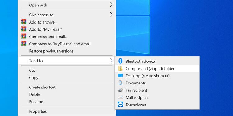 صورة لـ أفضل الطرق السهلة لإنشاء ملف مضغوط على Windows 10/11 | 1r3HM72gFoQ1IGE_SjQOLDQ-DzTechs