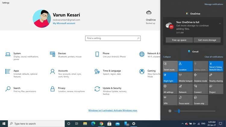 صورة لـ كيفية إيقاف تشغيل الوضع اللوحي في Windows 10 | 1txF_FM82TymchZvnCGiuLA-DzTechs