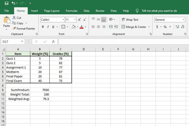 صورة لـ كيفية حساب المتوسط المرجح في Excel | 1yf6_O1H0wkjI1teZMEztAw-DzTechs