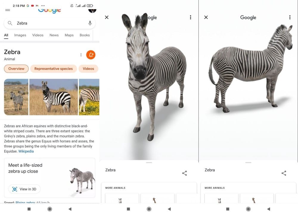 صورة لـ الحيوانات ثلاثية الأبعاد من Google: كيفية تحويل جهازك إلى حديقة سفاري افتراضية | 1ZzwLG6fJL-xPwowjON57_A-DzTechs