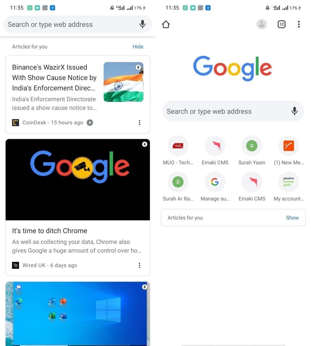 صورة لـ كيفية إدارة نشاطك والتحكم في المقالات المقترَحة في Chrome | 163_PivOSie0nYayvdn17uQ-DzTechs