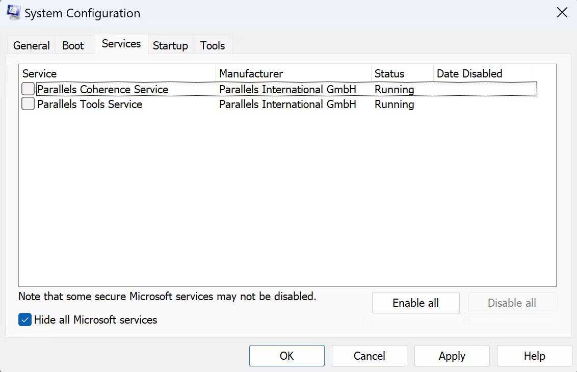صورة لـ كيفية إجراء التمهيد النظيف على Windows 11 | system-configuration-dialog-box