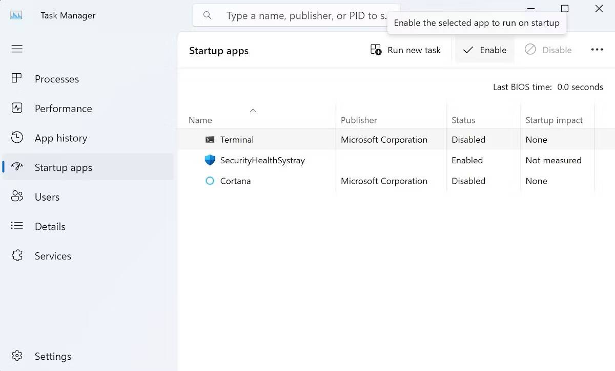 صورة لـ كيفية إجراء التمهيد النظيف على Windows 11 | task-manager