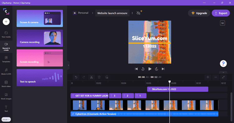 صورة لـ كيفية إنشاء مقاطع فيديو بسهولة على Windows باستخدام Microsoft Clipchamp | 1KjmNOuW0ea9ix5KtZ669zw-DzTechs