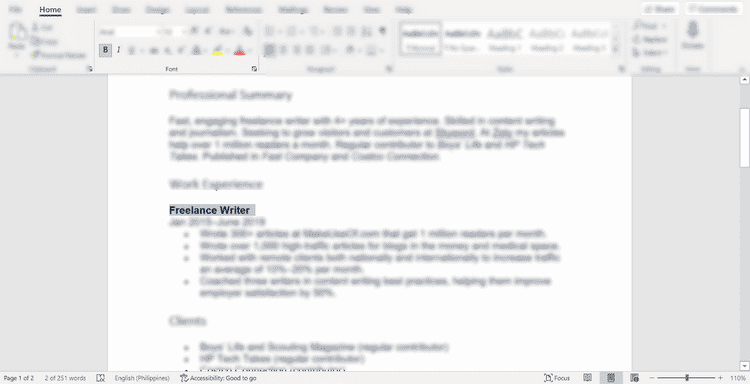 صورة لـ بعض النصائح على Microsoft Word لتحسين سيرتك الذاتية القديمة | 1si1pFVERchTeXogqWCAgCw-DzTechs