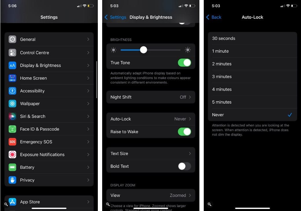 صورة لـ كيف تجعل شاشة الـ iPhone أو iPad مفتوحة لفترة أطول | 1i3Nb582r6iX3dkTVQLBfuQ-DzTechs