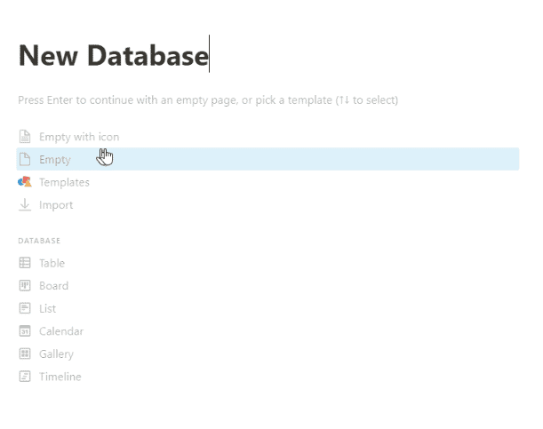 صورة لـ كيفية تبديل قاعدة البيانات من صفحة كاملة إلى مُضمنة في Notion | notion-create-a-new-page-DzTechs