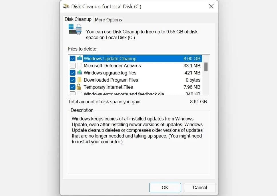 صورة لـ أفضل الإصلاحات إذا كان محرك الأقراص C: يظل مُمتلئًا دون سبب على Windows | 1shwACdKH4boU8xljwdCWDg-DzTechs