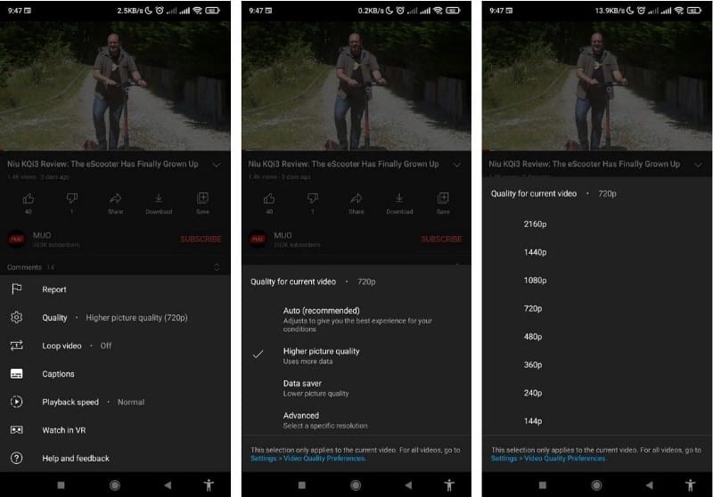 صورة لـ كيفية تغيير جودة فيديو YouTube بشكل دائم | 1hvZ6aHlder4bQ1FXvlUYNw-DzTechs