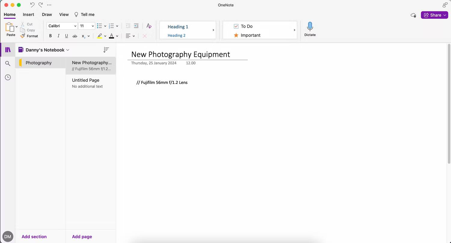 صورة لـ أفضل ميزات OneNote لـ Windows التي لم تُجربها بعد | screenshot-2024-01-25-at-12-12-43