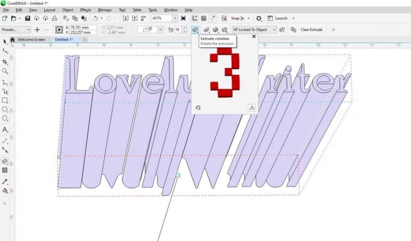 صورة لـ كيفية إنشاء نص ثلاثي الأبعاد في CorelDRAW | 1zG2B3VxV6sx45E362We09A-DzTechs