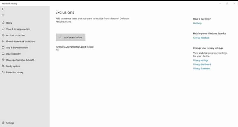 صورة لـ كيفية إدراج الملفات في القائمة البيضاء في Windows Defender؟ | 1zTc8CAeFp4TunJFEqq17qw-DzTechs