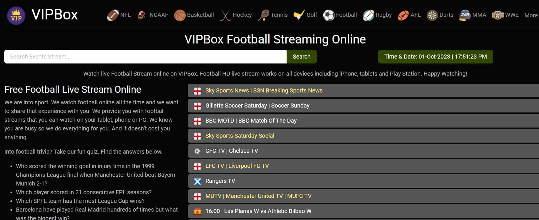 صورة لـ مشاهدة قنوات Bein Sport HD مجانًا وبجودة عالية من خلال أفضل مواقع الويب المُخصصة | Vipbox