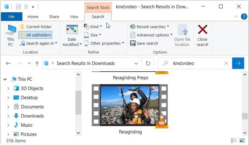 صورة لـ طرق البحث عن جميع ملفات الفيديو الخاصة بك على Windows | 19mPBpd1ddnmi6ieAcD0FUw-DzTechs